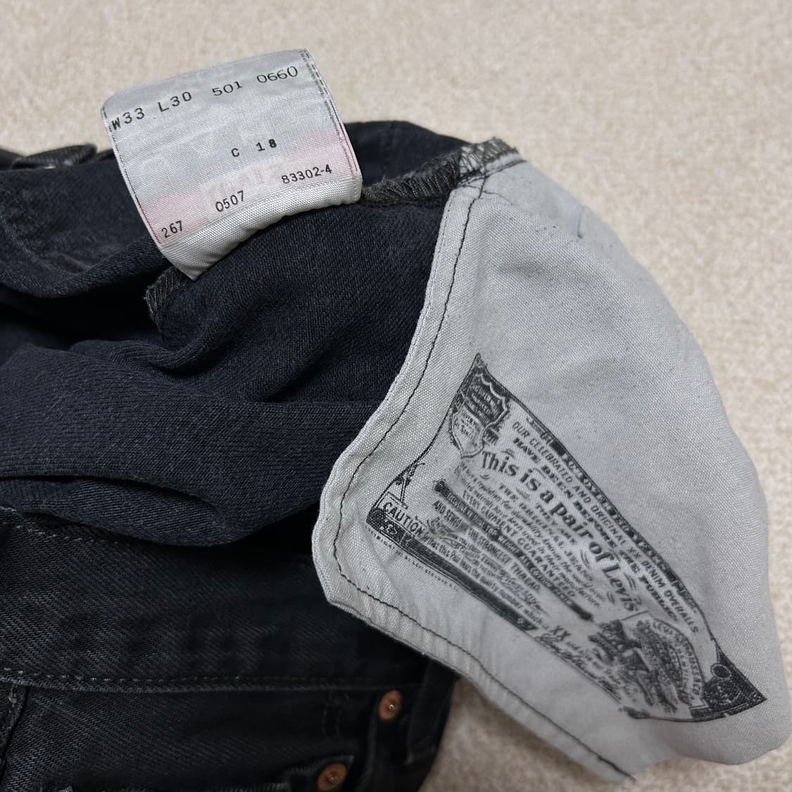 Levi’s 501 Black Denim Jeans 상품이미지9