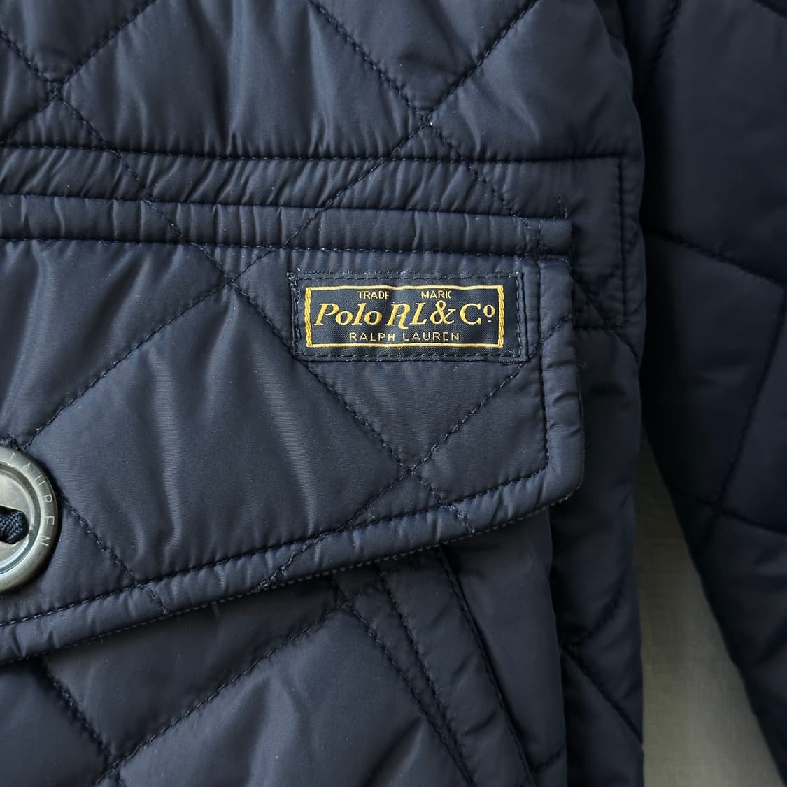폴로 랄프로렌 캠튼 퀼팅 카코트 자켓 네이비 XL 상품이미지4