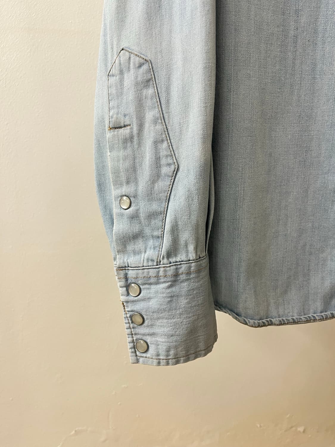 빈티지 Lee 웨스턴 셔츠 연청 상품이미지5