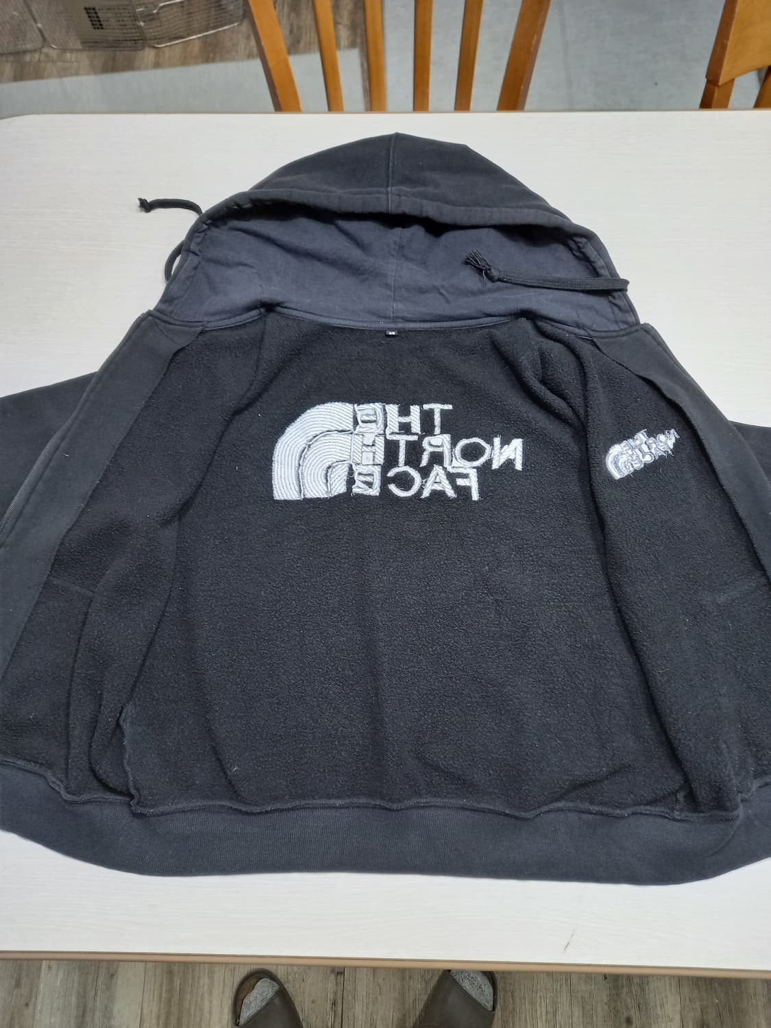 M95 NORTHFACE Kor 약기모 자수로고 후드집업 블랙 M-971 상품이미지5