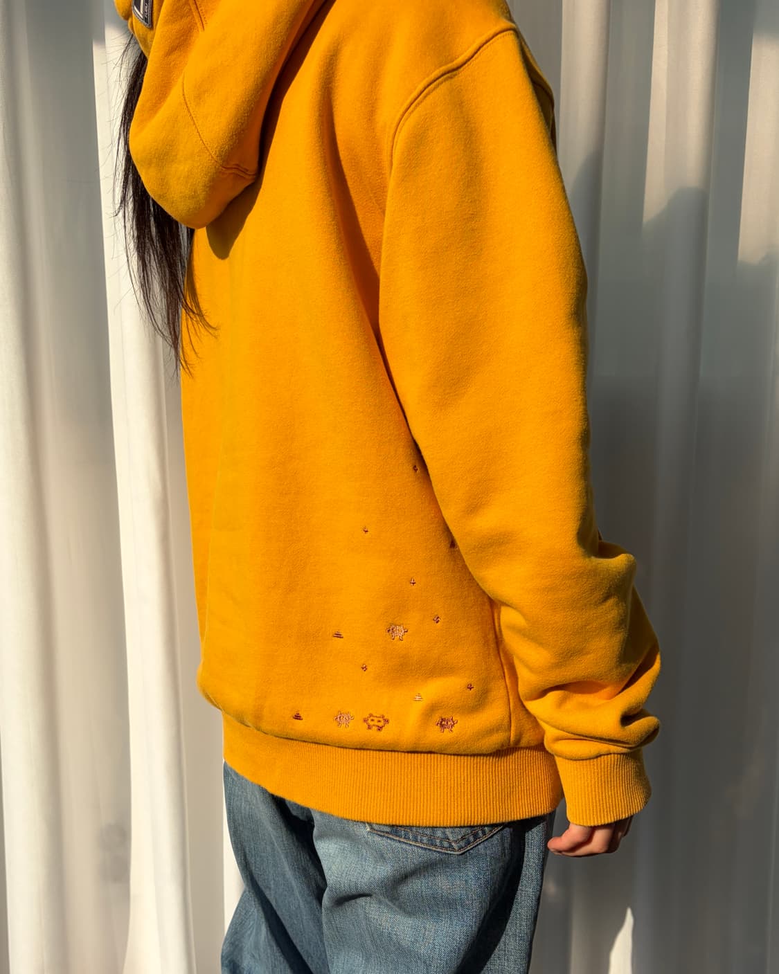 [L]후부 FUBU 하이넥 바시티 쉐르파 후드티 상품이미지2