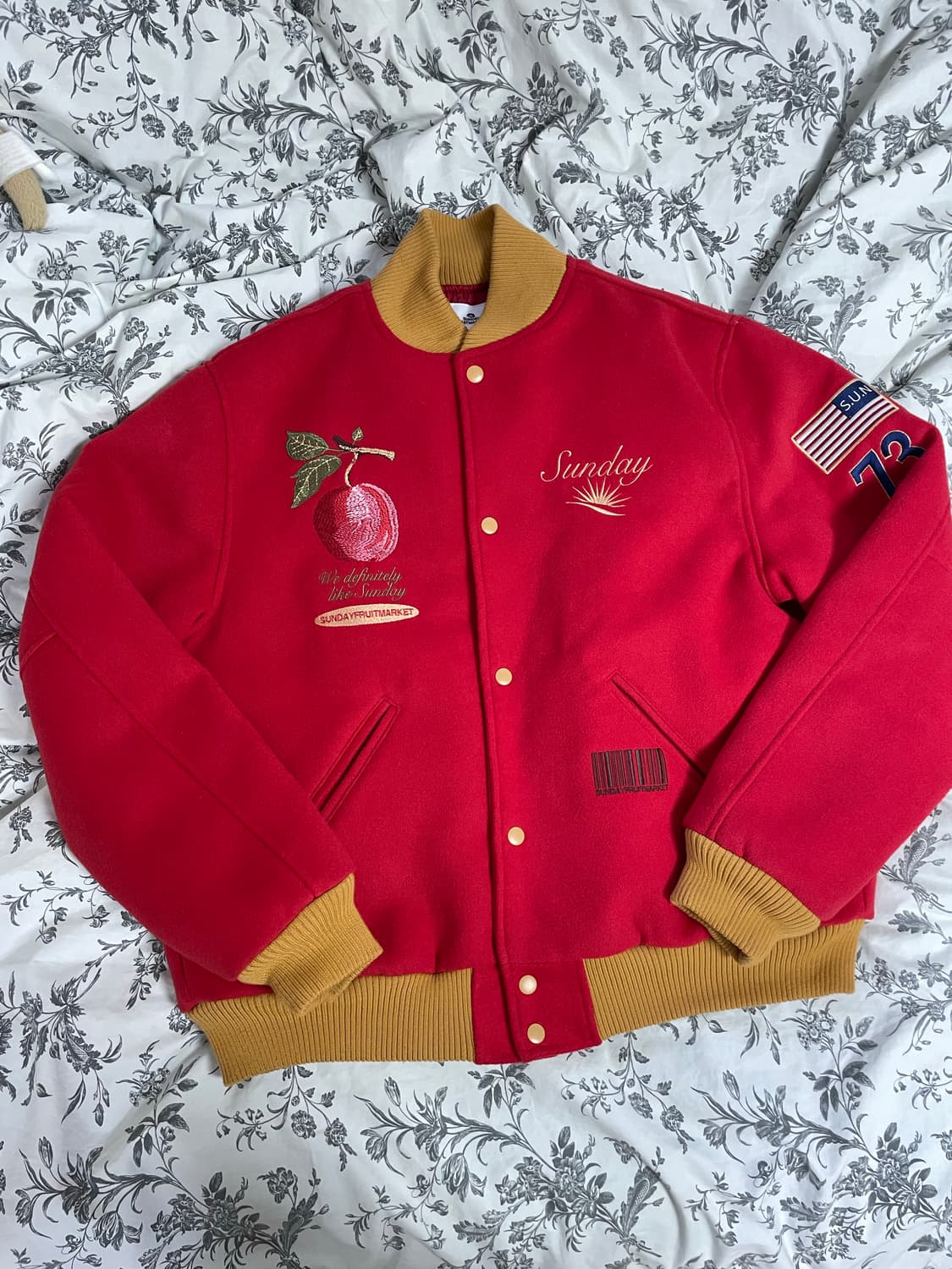 선데이후르츠마켓 바시티 누빔 자켓 상품이미지1