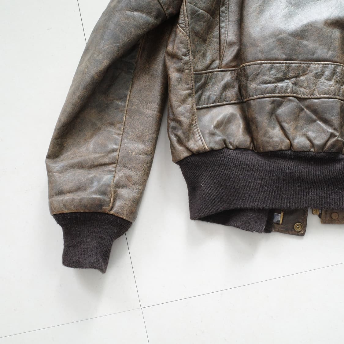 80s 쇼트 SCHOTT I.S.674 A2 플라이트 레더자켓 USA 상품이미지10