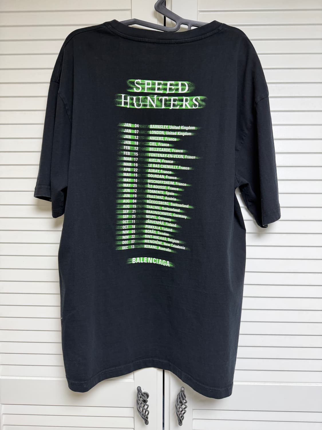 [M] 발렌시아가 스피드헌터 반팔 티셔츠 블랙 상품이미지2