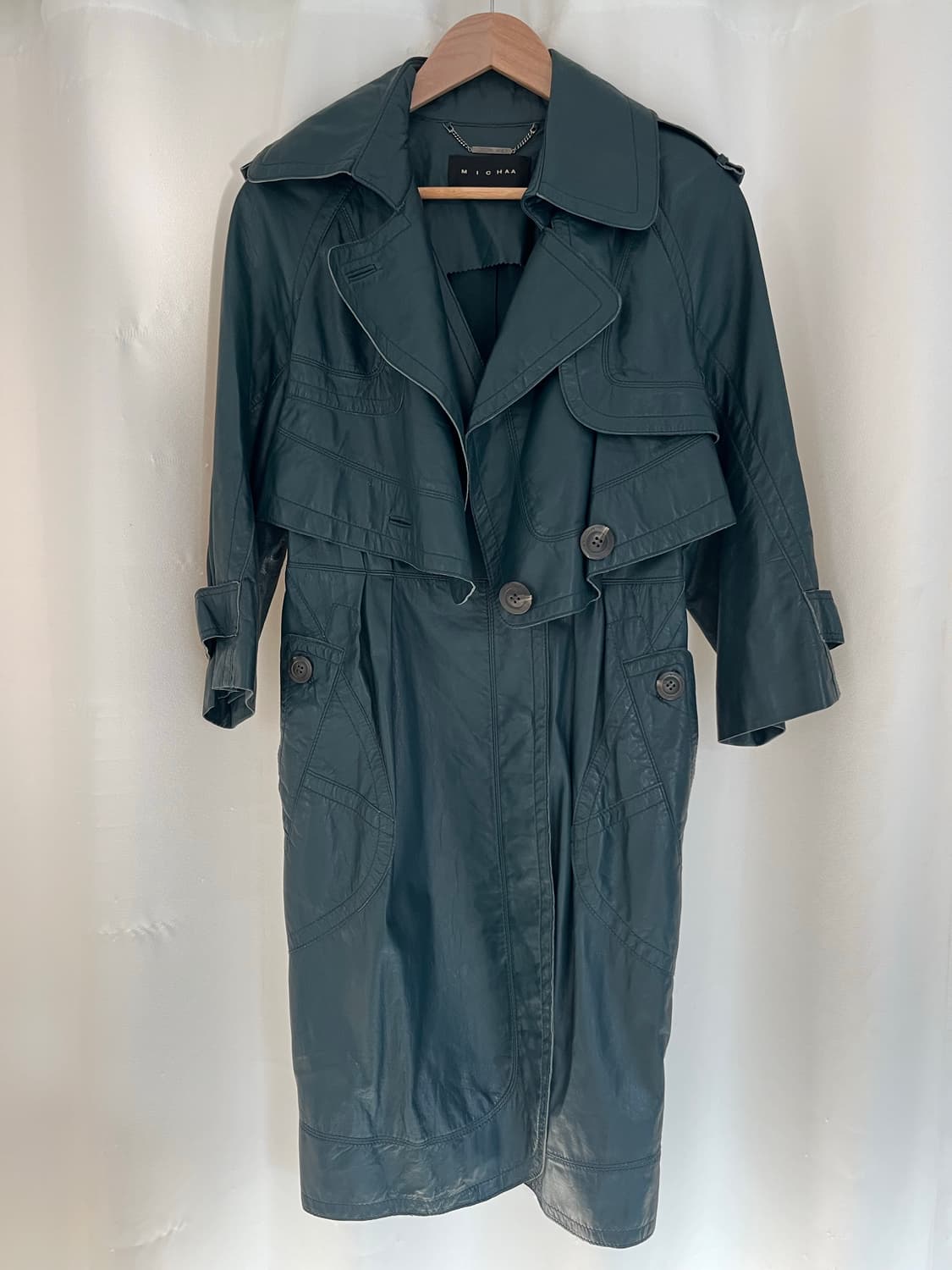 MICHAA 양가죽 트렌치 코트 상품이미지1