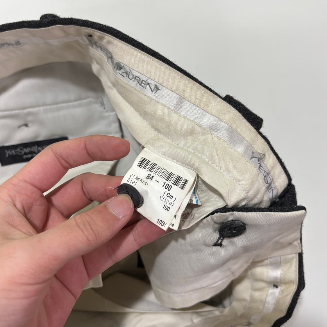 30-31 입생로랑 YSL 레귤러핏 차콜 울 슬랙스 상품이미지6