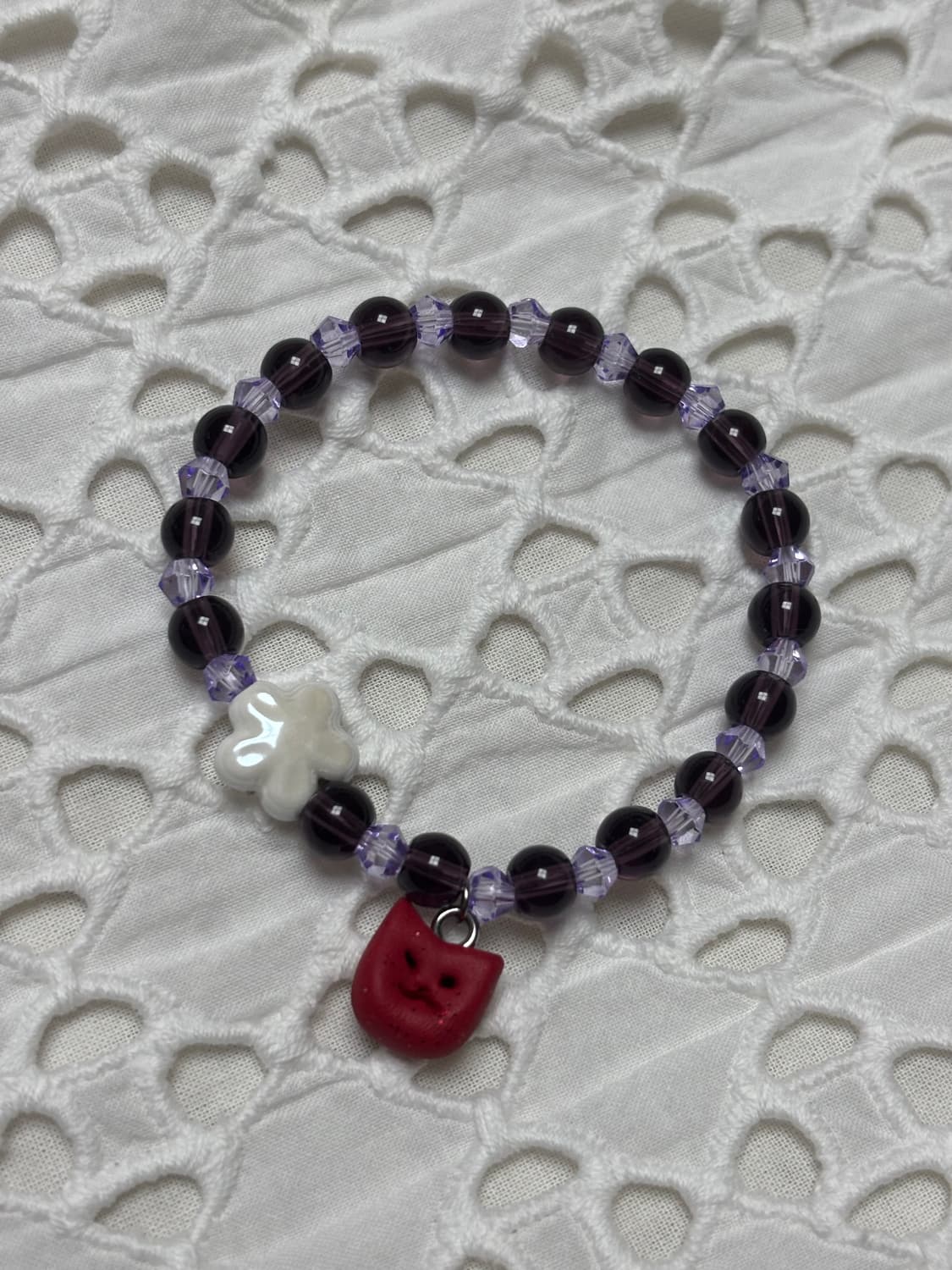 [핸드메이드] 고양이 팬던트 비즈팔찌 상품이미지1