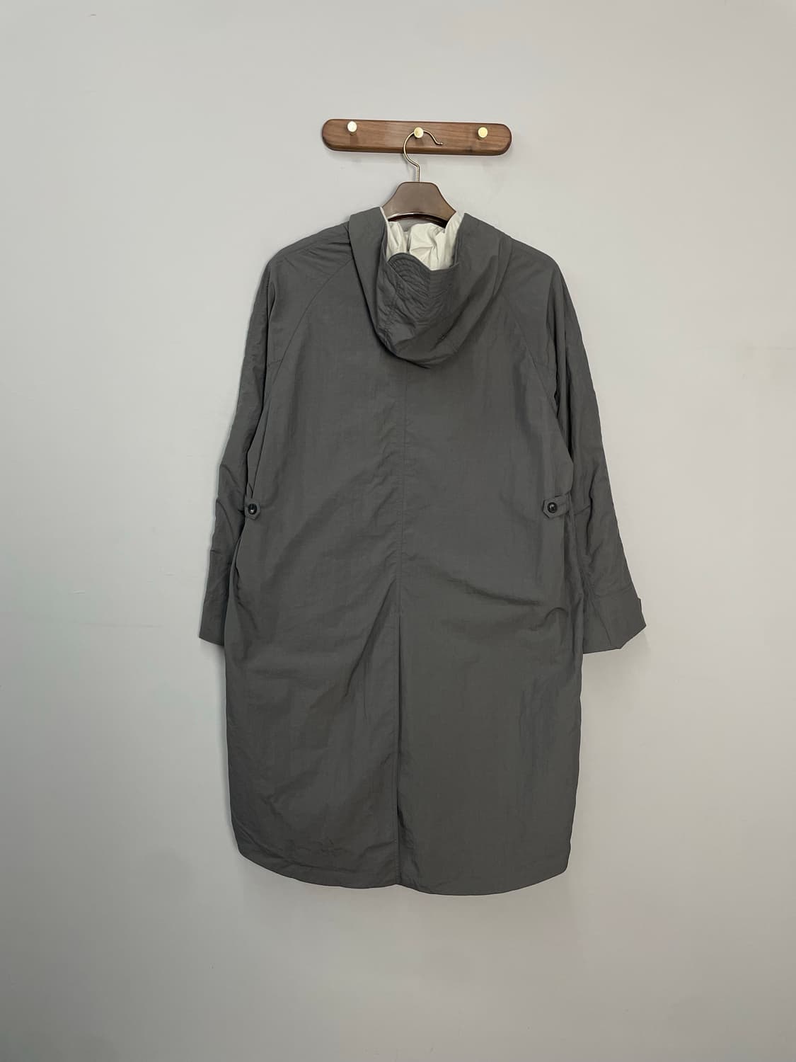 머드솔트 나일론 그레이 후드 코트 H2087 상품이미지6