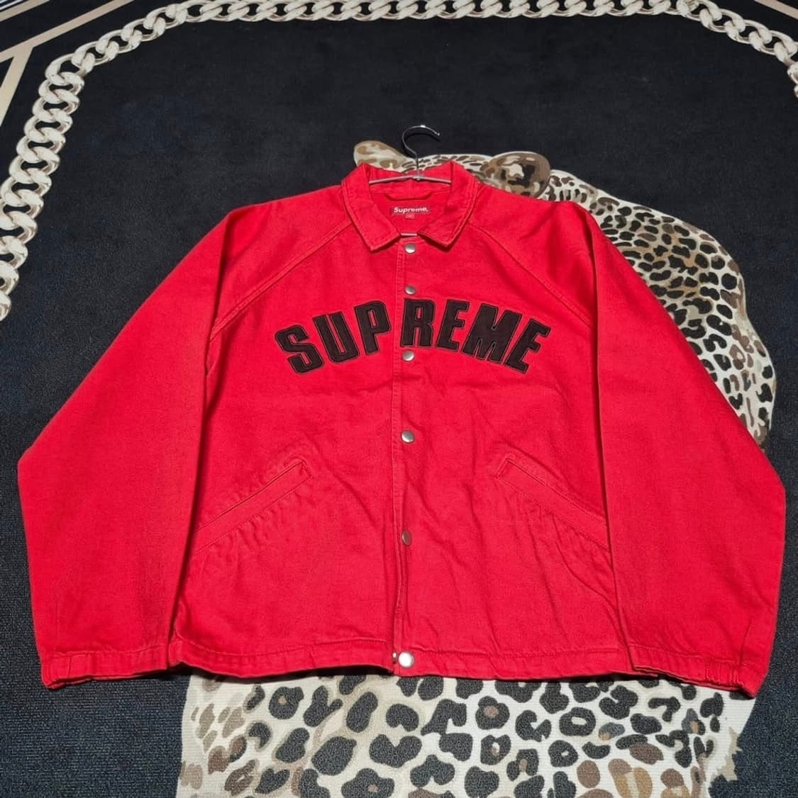 슈프림 아크 데님 코치 자켓 레드 m 정품 상품이미지1