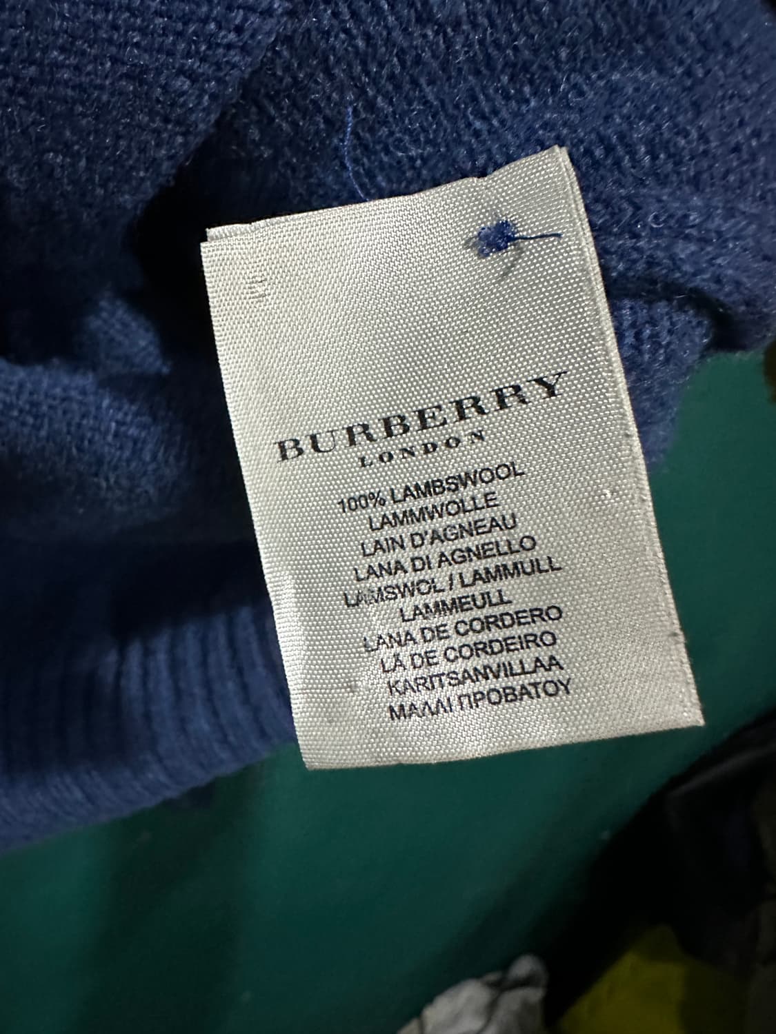 버버리 반집업니트 네이비 105 상품이미지6