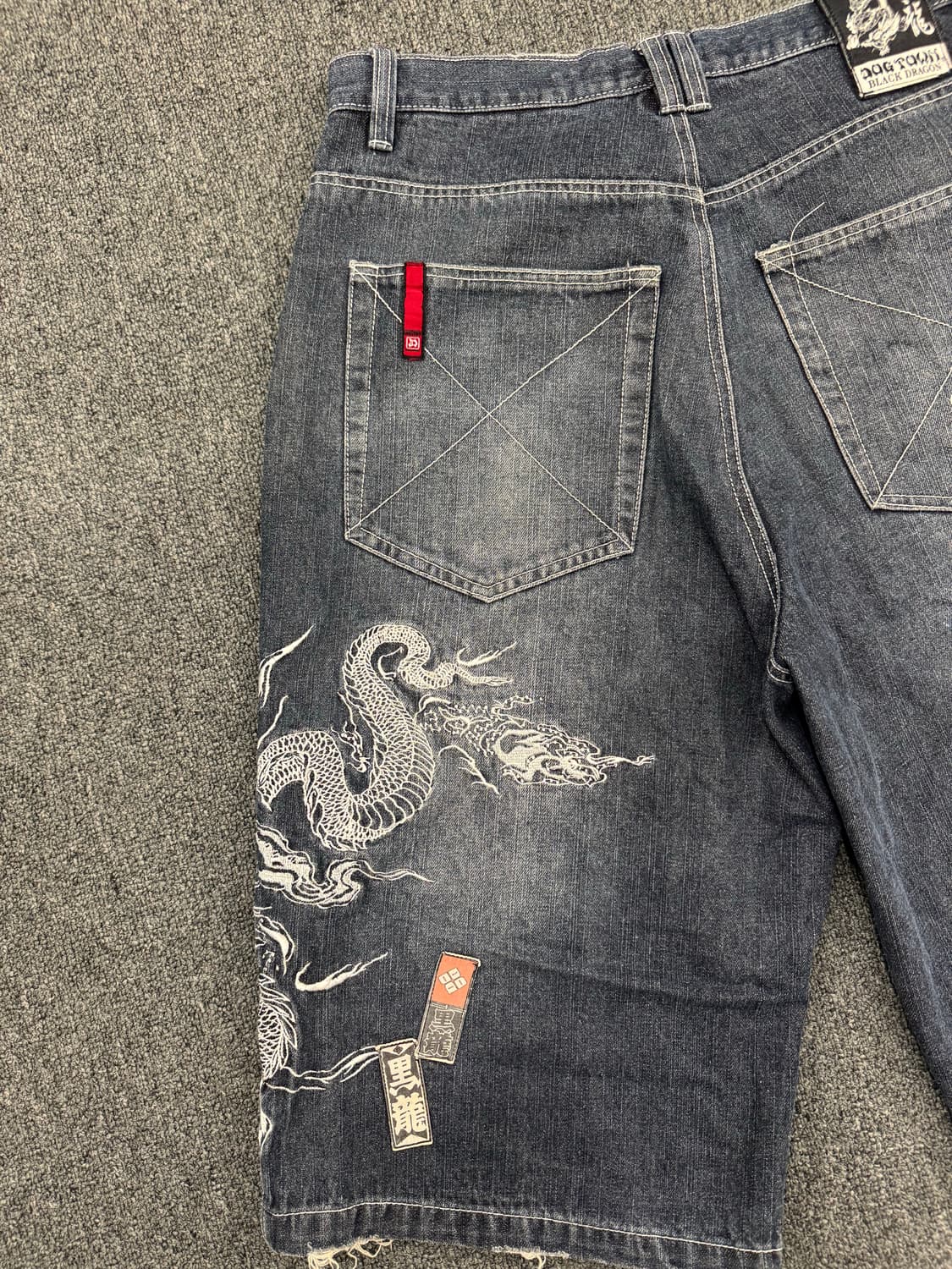 L)도그타운 빈티지 오리엔탈 자수 포인트 버뮤다 데님팬츠 상품이미지7