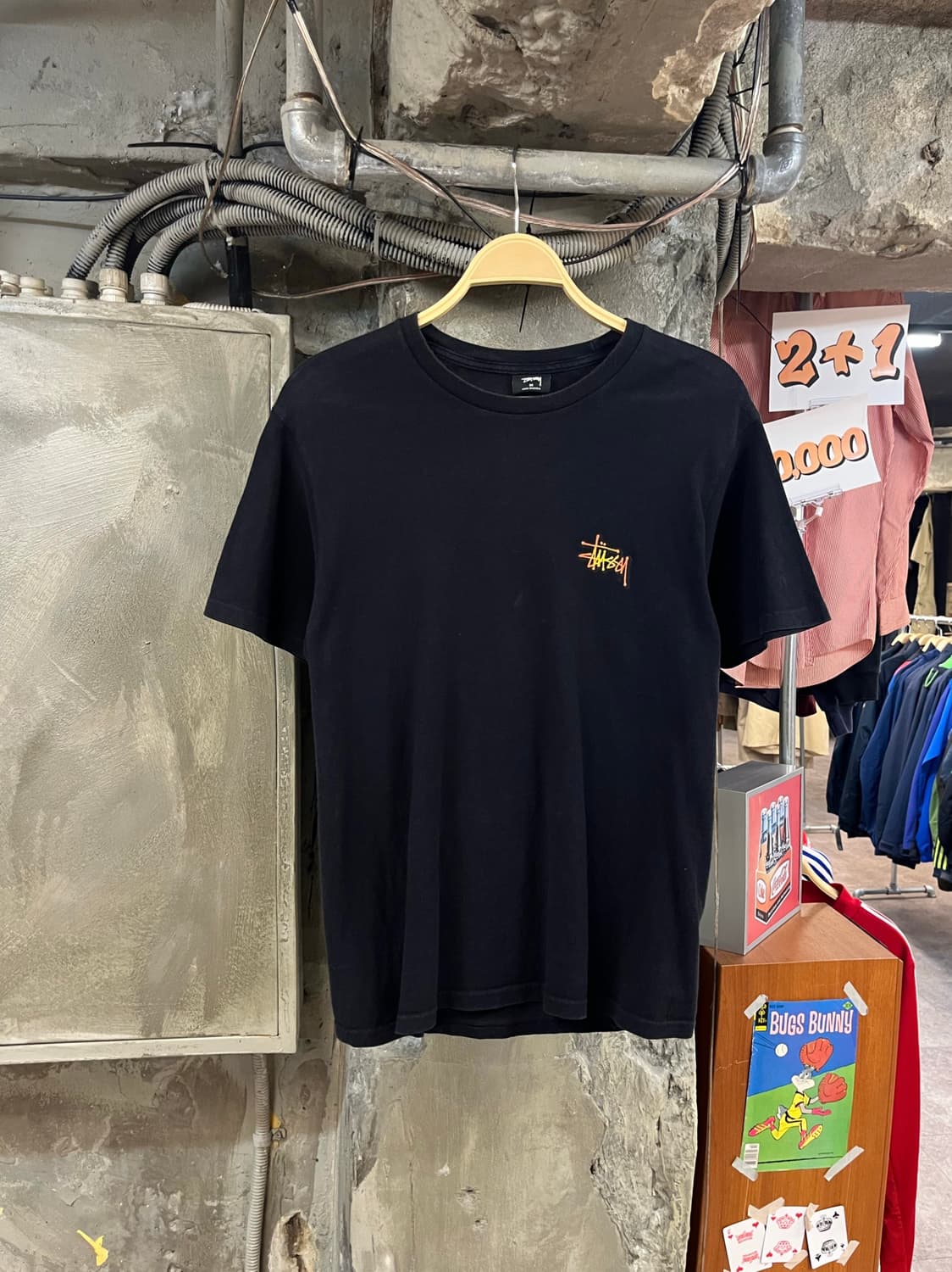 스투시 파이어 에잇볼 반팔티 블랙 M #csz3230 상품이미지2