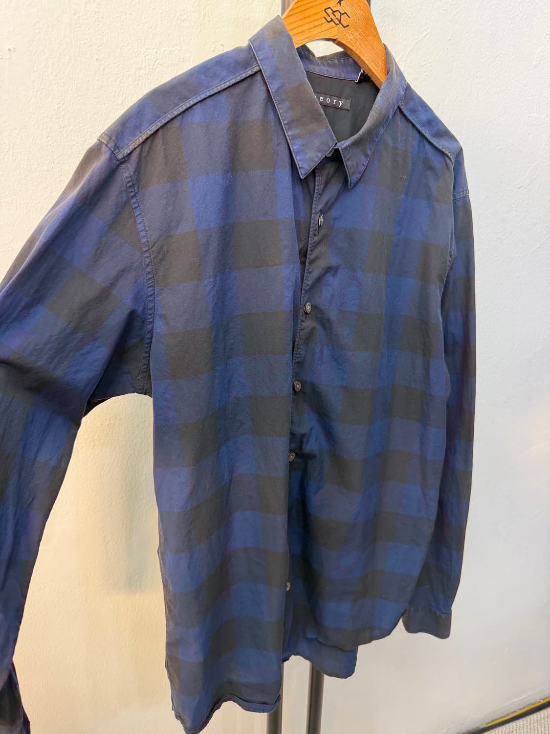 정품) theory 띠어리 남성 체크셔츠 L 상품이미지2