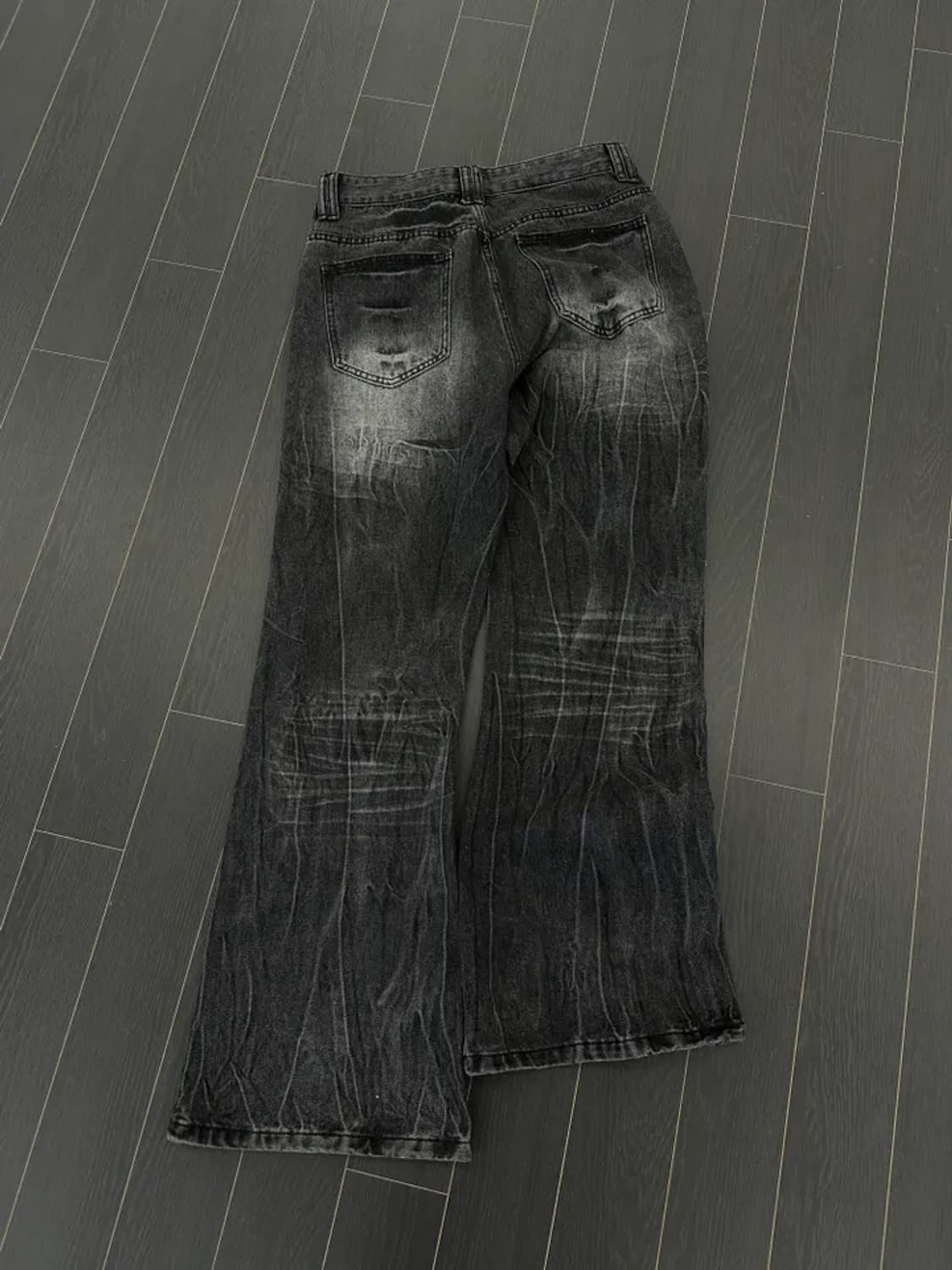 크렉 흑청 데님 팬츠 M 상품이미지2
