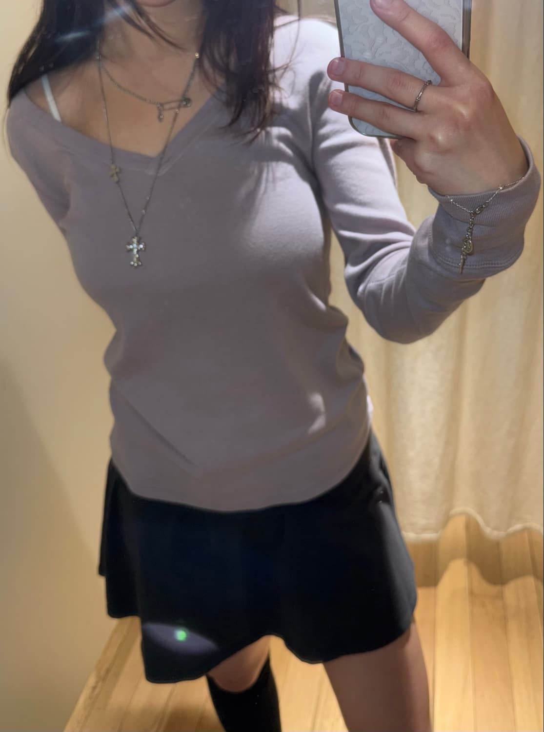 브랜디멜빌 연보라 브이라인 롱슬리브 상품이미지1