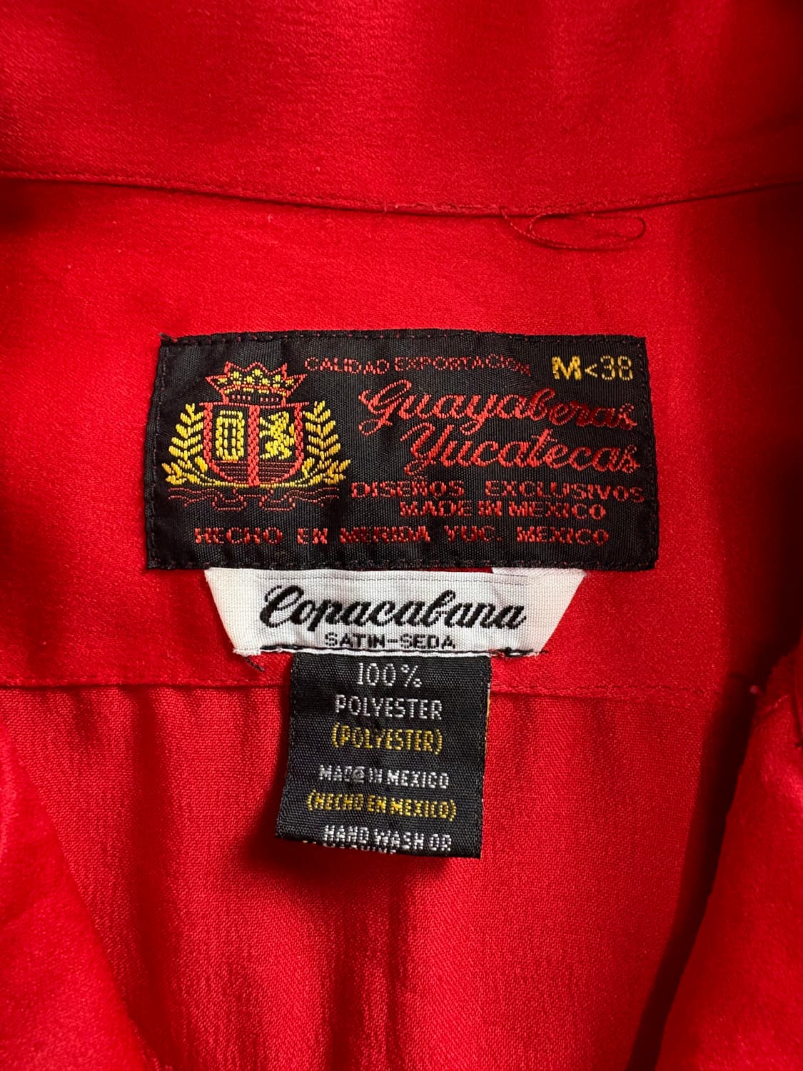 80s USA 구아야베라 린넨 쿠바 셔츠 4077 상품이미지4