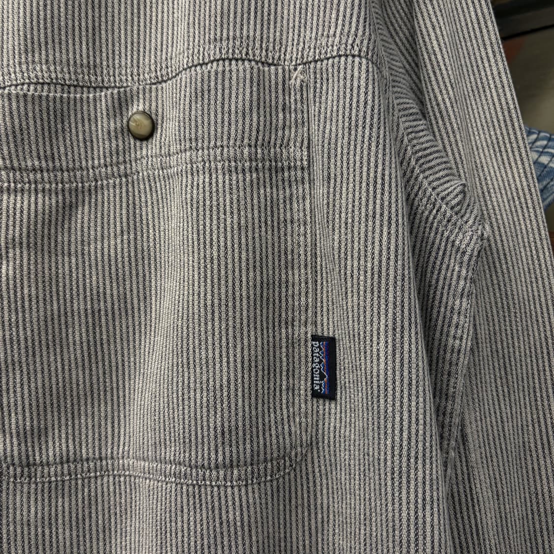 90s 파타고니아 오가닉 코튼 스트라이프 워크셔츠 N177 상품이미지5