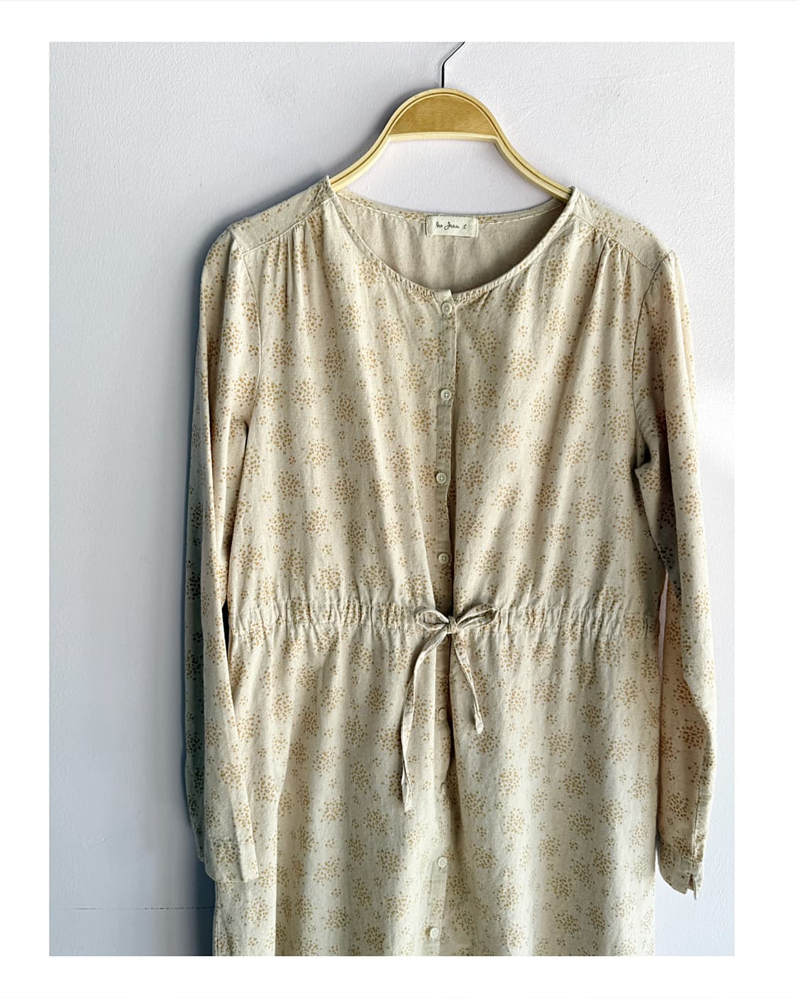 일본빈티지 잔꽃 베이지원피스 봄원피스 상품이미지1