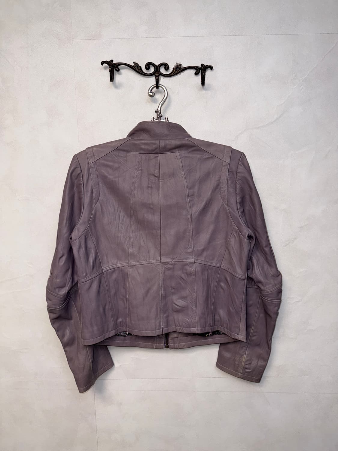 Lavender lamb skin zipup jacket  상품이미지3
