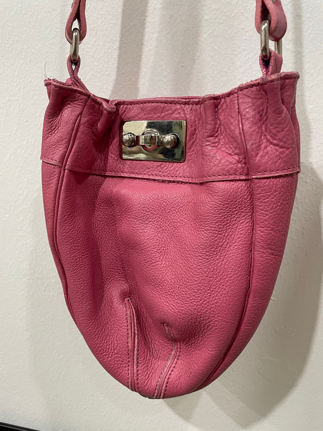 핑크 소가죽 크로스백-국내 상품이미지5