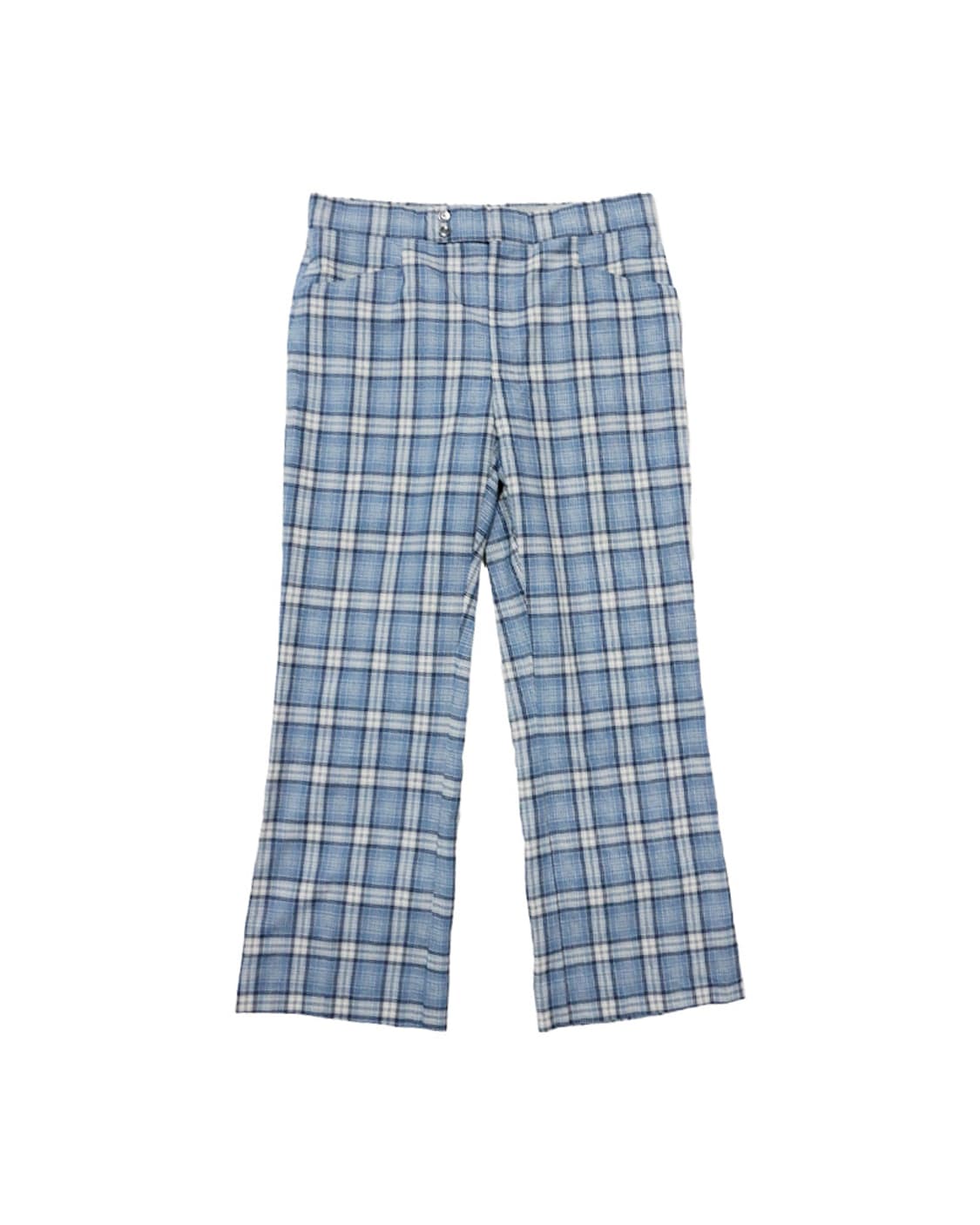 빈티지 블루 체크 부츠컷 팬츠 상품이미지1