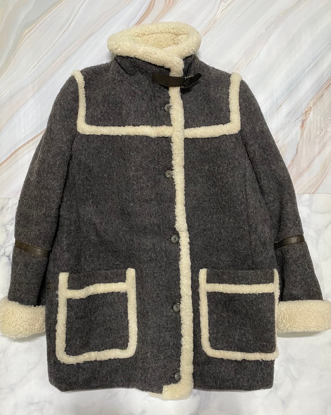 빈폴 여성 리얼 양털 울 무스탕 95 상품이미지2