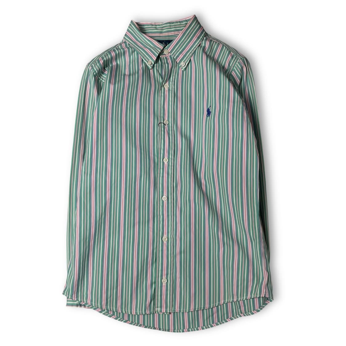 폴로랄프로렌 그린 핑크 스트라이프 긴팔 셔츠 커스텀핏 41-84 상품이미지1