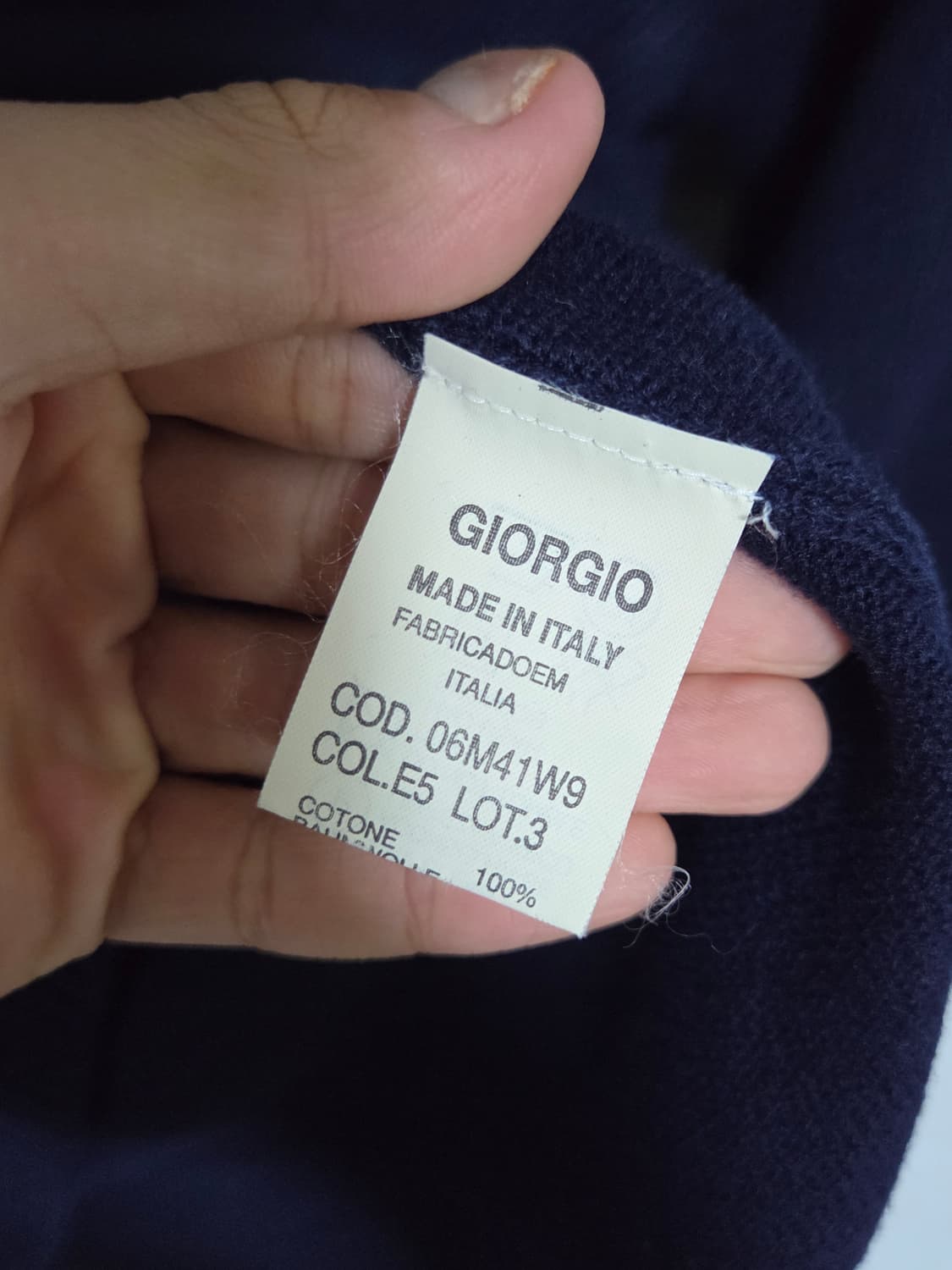 [아르마니 진스] 레드 로고 코튼 라운드 니트 | 00201 상품이미지4