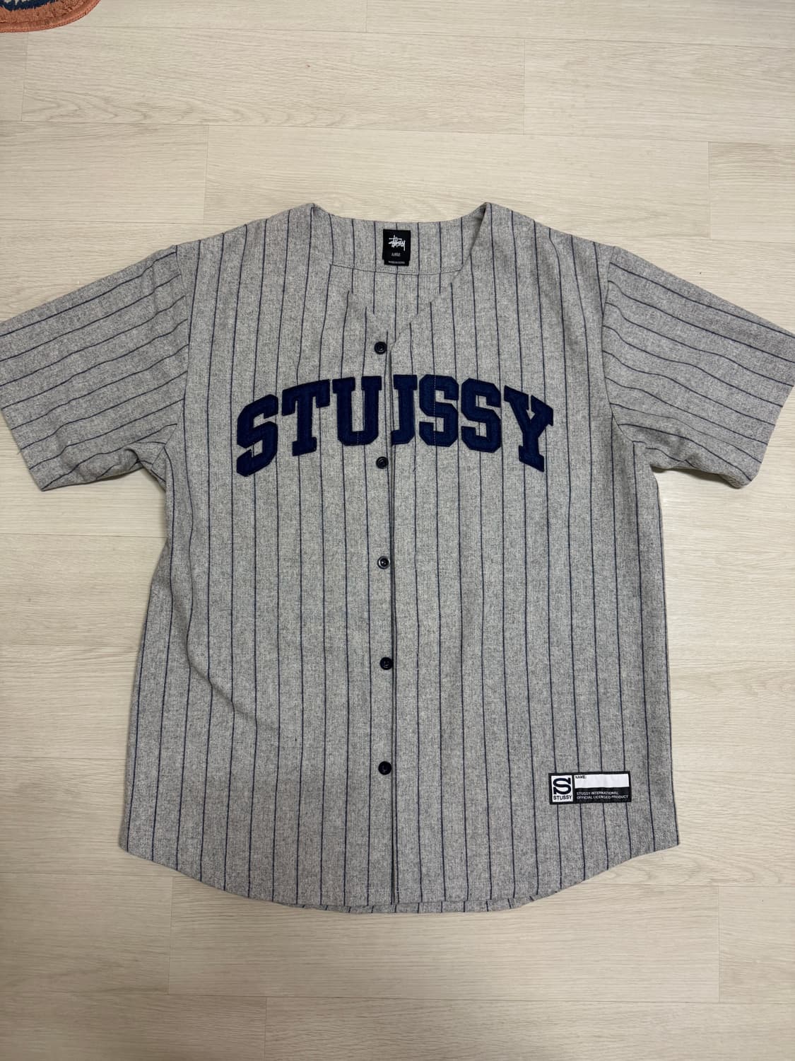 스투시 15ss 스트라이프 베이스볼 저지 XL 상품이미지1