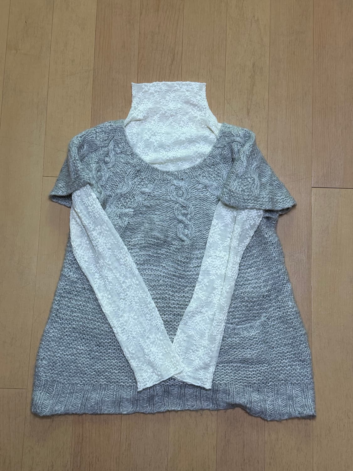 모리걸 반팔 레이스 플라 상품이미지3