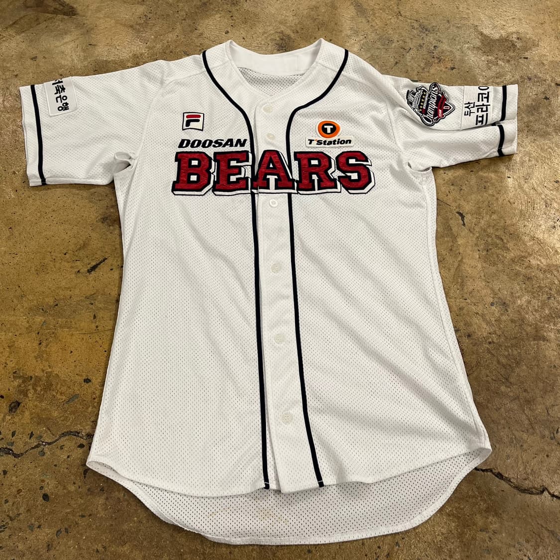 [정품] 두산베어스 휠라 홈 유니폼 89 공필성 마킹 싸인 b18 상품이미지2