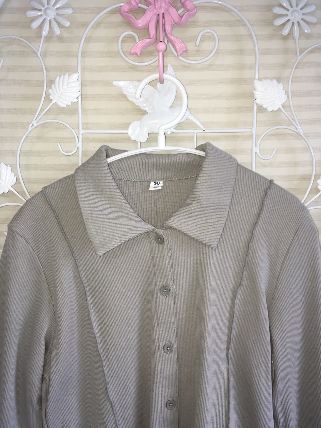 빈티지 그레이 카라 니트 y2k 스트릿 갸루 펑키 453 상품이미지3