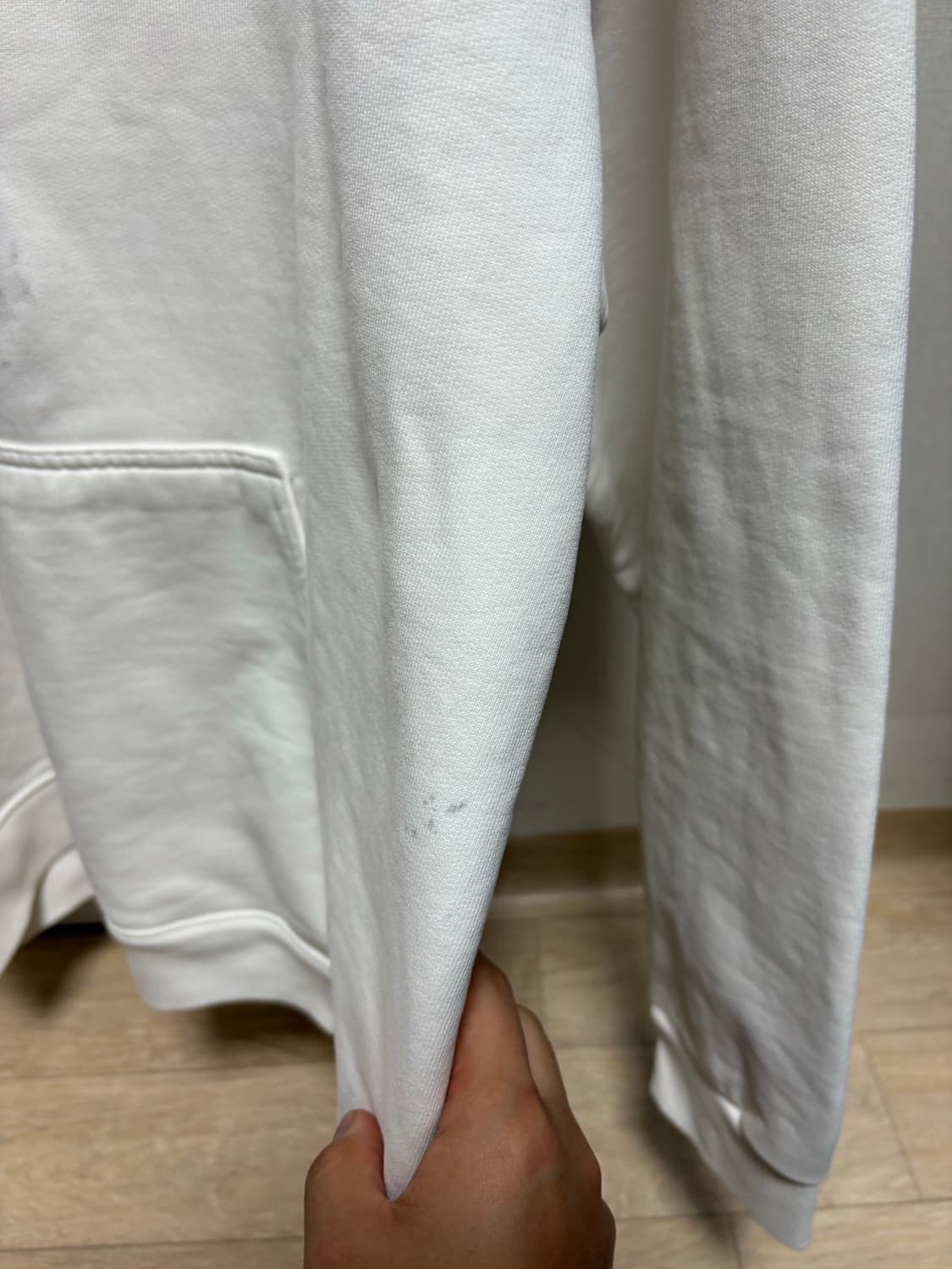 (백화점판, Xl) 발렌시아가 웨이브로고 후드티 화이트 상품이미지9