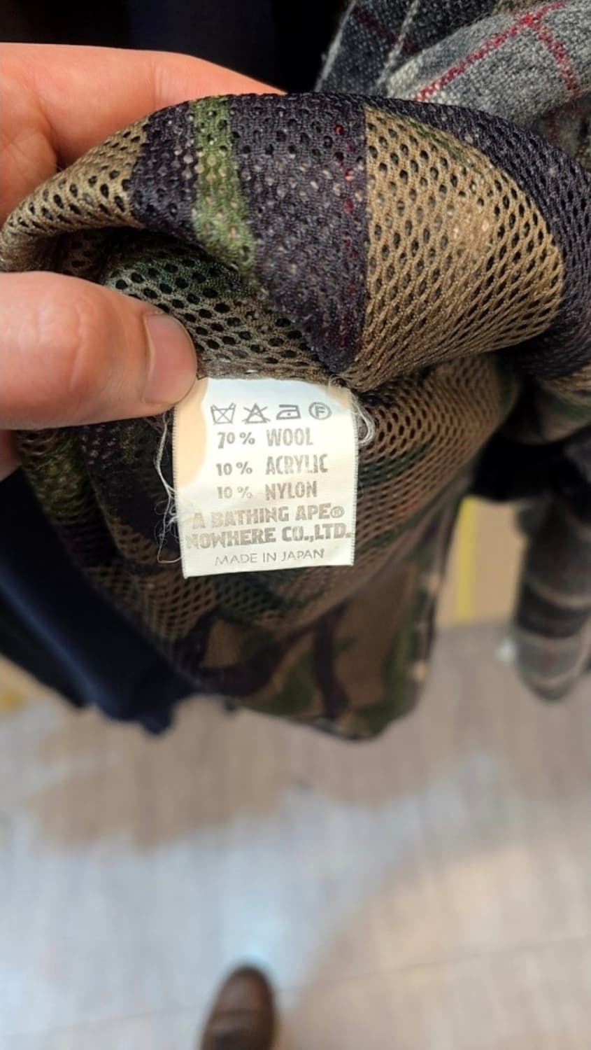 A bathing ape (Bape) ape general 체크 울 자켓 상품이미지4