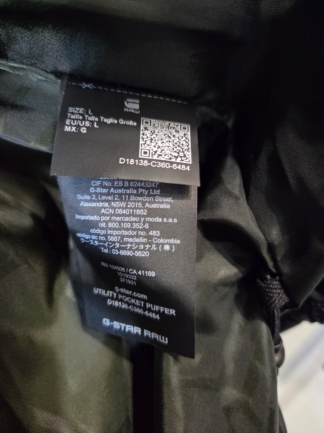 G-Star RAW 블랙 후드 패딩 점퍼(XS/L)택없음/디피용 상품이미지10