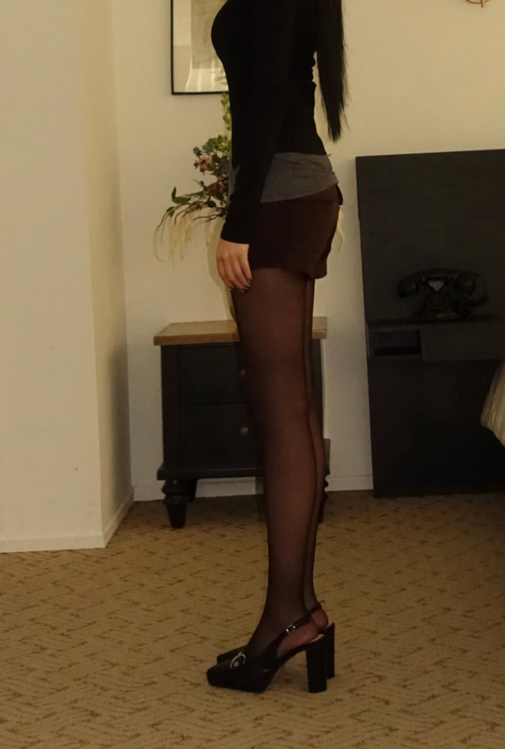 9.5cm 통굽 스틸레토 구두 상품이미지2