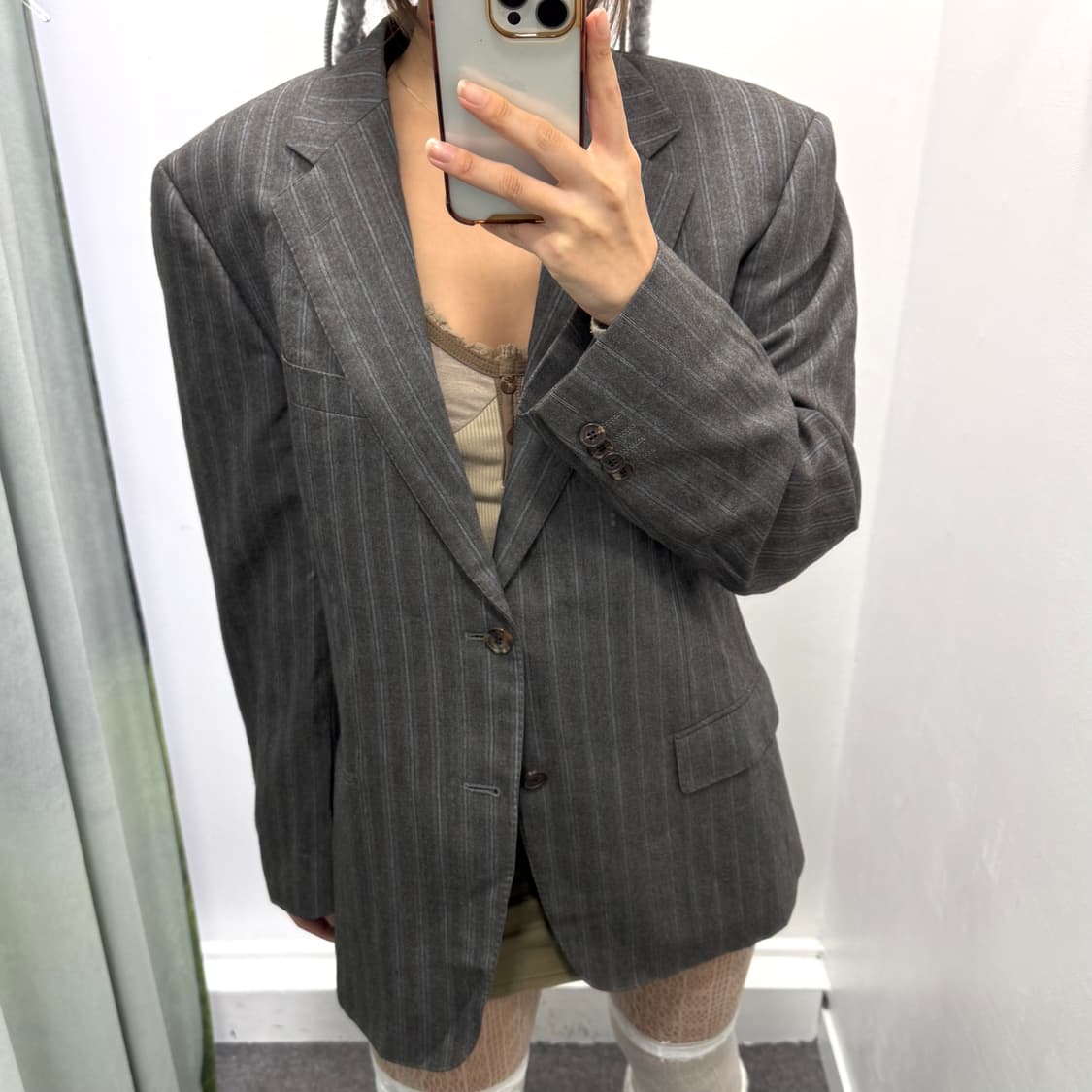 지방시 그레이 스트라이프 자켓 상품이미지2