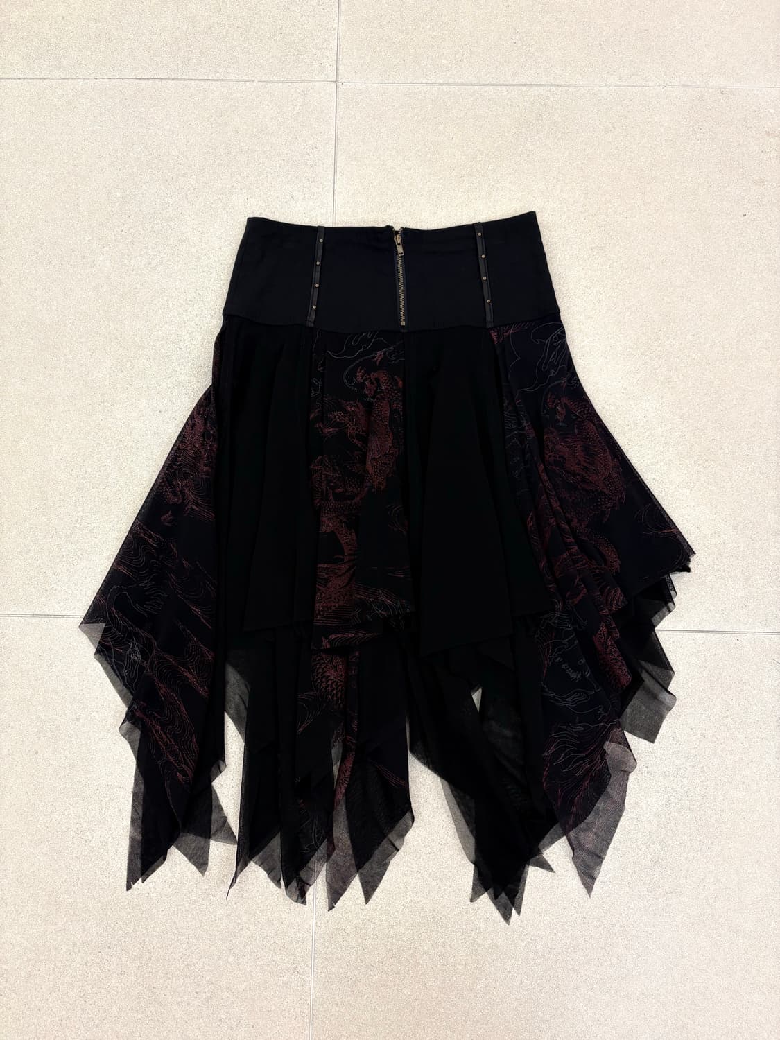 Ozz on 언발 시스루 스커트 상품이미지1