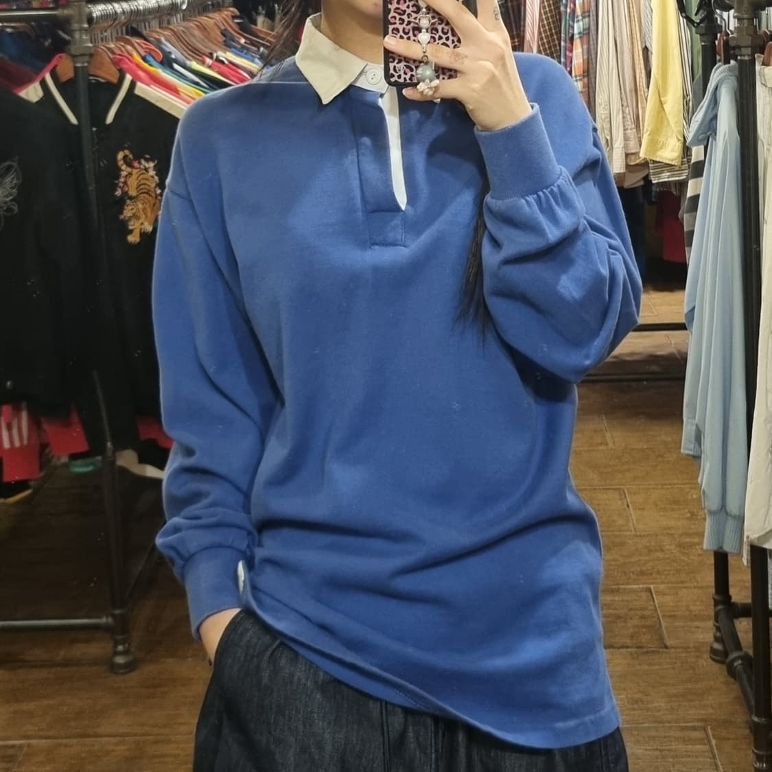[Hi] 빈티지 럭비티 블루 상품이미지3