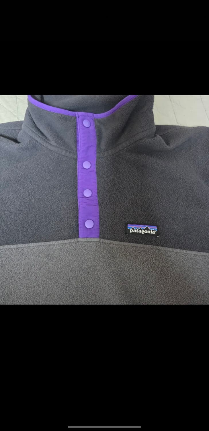 [L] 빈티지 파타고니아 마이크로 디 스냅 플리스 그레이/퍼플 상품이미지2