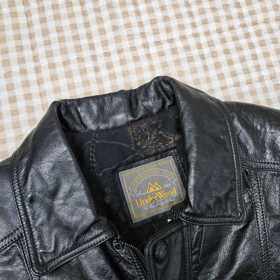 언더우드 소가죽100 봄버자켓 남자100 상품이미지2