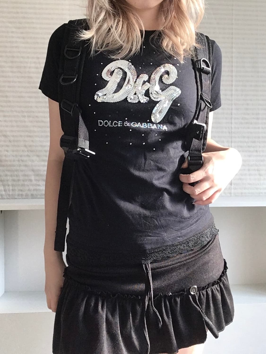 Dolce&gabbana black beads half t shirt 상품이미지2