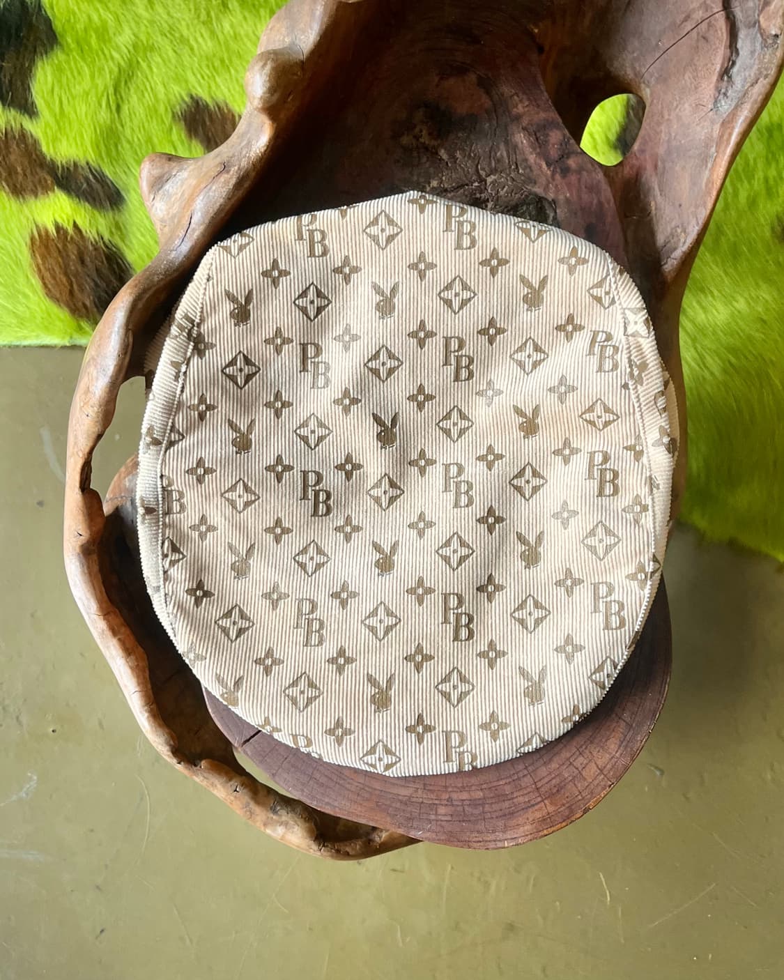 90s PLAYBOY Monogram Parody Hunting Cap 상품이미지5