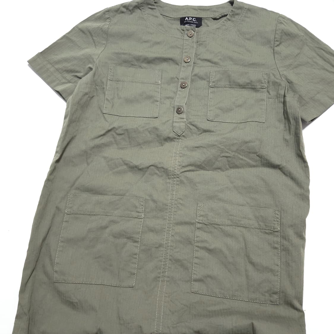 아페쎄 A.P.C. 포켓 디테일 원피스 카키 상품이미지3