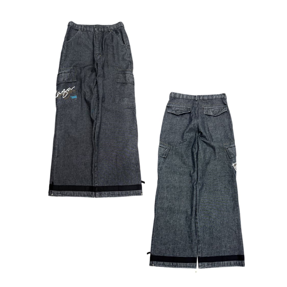 올드스쿨 Y2K 카고 와이드 데님팬츠 상품이미지1