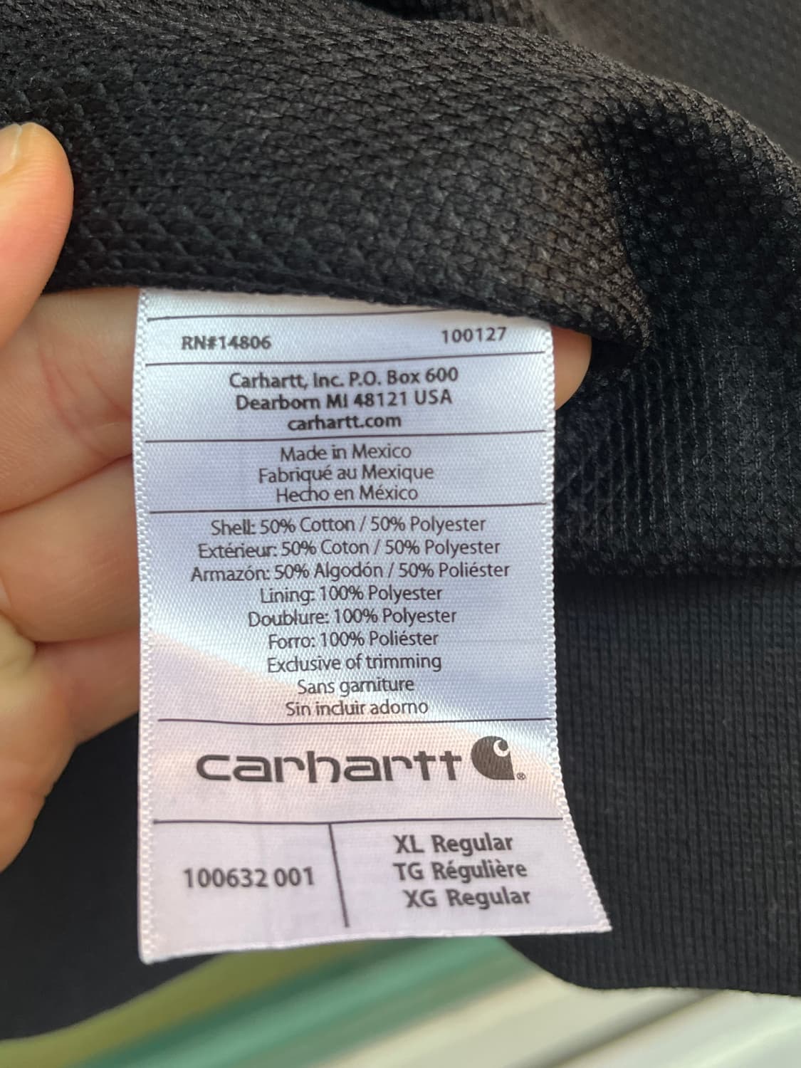 Carhartt 칼하트 차콜 써멀 후드집업 자켓 XL 상품이미지5