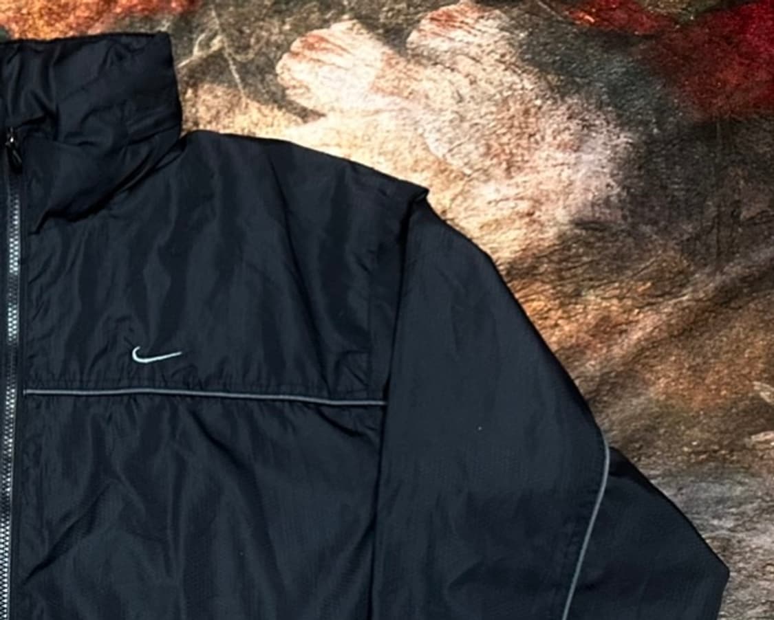 나이키 올드스쿨 그레이 사이드라인 블랙바람막이 L 상품이미지2
