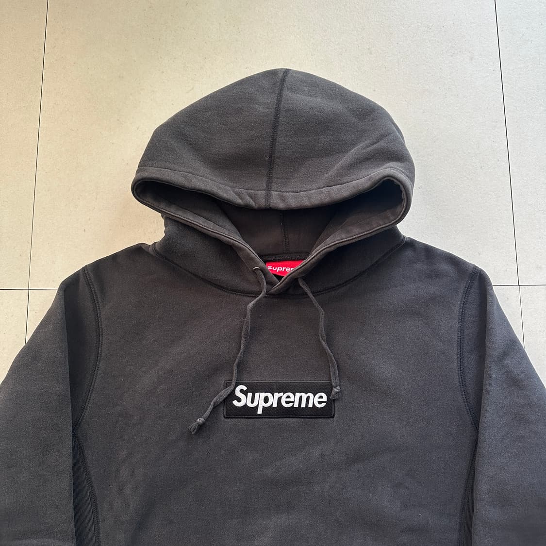 [XL]슈프림 박스로고 후드티 블랙 캐나다메이드 상품이미지2