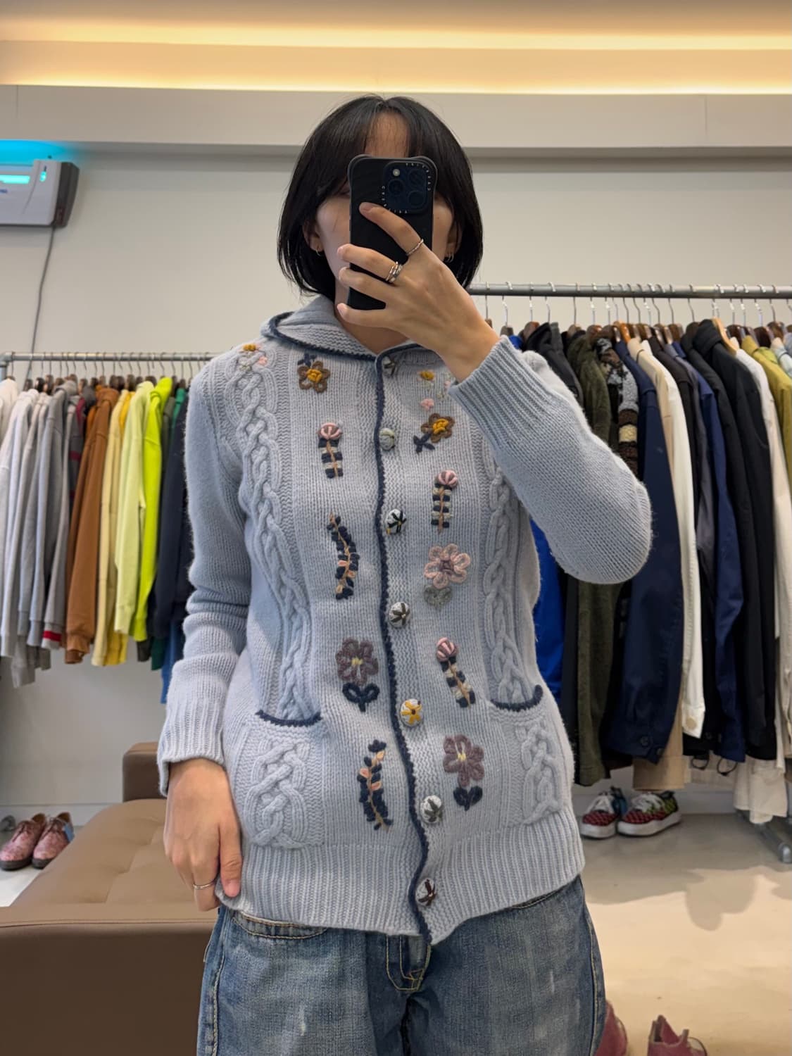 Bucolique 빈티지 플라워 후드 니트 상품이미지6