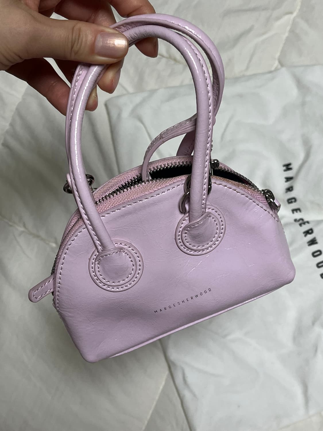 마지셔우드 베셋미니 핑크크링클 마이크로백 상품이미지3